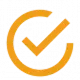 Orange checkmark icon